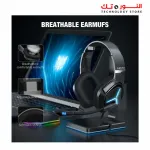 ONIKUMA X9 Gaming Headset with Mic and Noise Canceling Gaming Headphone Wired Blue Light for PS4 PS5 PC XBOX