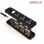 iLOCK power strip 3 universal outlets with overload switch (black)