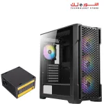 ANTEC AX90 Mid-Tower High-Airflow Mesh Front Panel, 4 x 120mm ARGB Fans Included + PSU Antec ATOM B650 +80 Bronze Certified