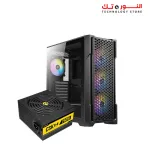 ANTEC AX90 Mid-Tower High-Airflow Mesh Front Panel, 4 x 120mm ARGB Fans Included + PSU Antec  Semi Modular  750W   +80 Bronze Certified