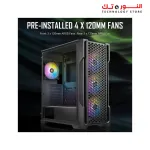 ANTEC AX90 Mid-Tower High-Airflow Mesh Front Panel, 4 x 120mm ARGB Fans Included + PSU Antec  Semi Modular  750W   +80 Bronze Certified