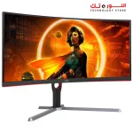 AOC CU34G3S 34" Frameless Curved Ultrawide Gaming Monitor, WQHD 3440 x1440, 165Hz 1ms, FreeSync Premium, Height Adjustable -Bright-dot, Black