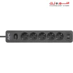 APC PME5U2B-GR Essential SurgeArrest Charger with 5 Outlets and 2 USB Ports, 230 Volt - Black