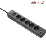 APC PME5U2B-GR Essential SurgeArrest Charger with 5 Outlets and 2 USB Ports, 230 Volt - Black