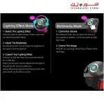 Aula F2088 Full Mechanical Gaming Keyboard With Rainbow Backlit LED -Arabic/English-WHITE