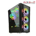 TechnoZone C 270 Gaming RGB Computer Case WITH 5 RGB FAN + Power Supply 600w 80 Plus