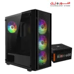 GAMDIAS AURA GC2 Elite ARGB Mid Tower Gaming Case + PSU HELIOS E1-600W