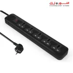 i LOCK power strip 5 universal outlets without earthing - (Basic) (Black)
