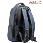 L'AVVENTO -BG806 Laptop Backpag-, Made by High Quality Polyester Foamed Material with L'AVVENTO Zipper Puller fits up to 15.6"- Blue*Brown
