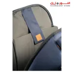 L'AVVENTO -BG806 Laptop Backpag-, Made by High Quality Polyester Foamed Material with L'AVVENTO Zipper Puller fits up to 15.6"- Blue*Brown