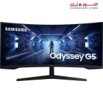 SAMSUNG LC34G55TWWMXZN 34INCH Odyssey G5 Ultra-Wide Gaming Monitor 1000R Curved - 165Hz- WQHD 3,440x1,440 2K - 1ms Response Time - FreeSync Premium