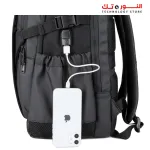 Rahala 2209 17-Inch THREE Compartment Laptop Travel Waterproof Business With USB Charging, Black