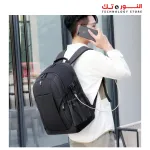 Rahala 2209 17-Inch THREE Compartment Laptop Travel Waterproof Business With USB Charging, Black