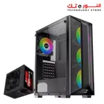 XIGMATEK TRIO GAMING MID TOWER CASE+4FAN RGB With psu 600W80plus