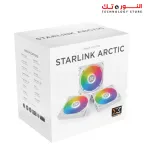 XIGMATEK Starlink Arctic (3PCS White Easy Clip On &amp; Smart Link Fan,2PCS ARGB &amp; PWM Cable,Mini ARGB Controller,Color Box)