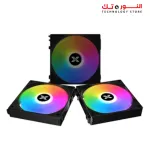 XIGMATEK Starlink Black (3PCS Black Easy Clip On &amp; Smart Link Fan,2PCS ARGB &amp; PWM Cable,Mini ARGB Controller,Color Box)