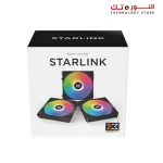 XIGMATEK Starlink Black (3PCS Black Easy Clip On &amp; Smart Link Fan,2PCS ARGB &amp; PWM Cable,Mini ARGB Controller,Color Box)