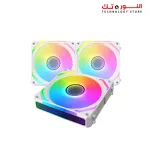 XIGMATEK Starlink Ultra Arctic (3PCS White Easy Clip On &amp; Smart Link Fan,ARGB &amp; PWM Cable,Galaxy II Fan Control Box &amp; Remote,Color Box)