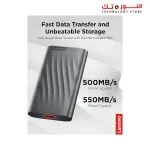 Lenovo 1TB PS6 External Portable SSD Type-C R:550 MB/W:500 MB/S    GXB1M24164