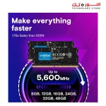 Crucial LAPTOP RAM 16GB DDR5 5600MHz