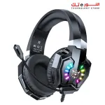 ONIKUMA X32 Wearable Wired Gaming Headset with Flexible Mic LED Lights, Dynamic RGB Lighting Effect