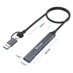 STANDARD 9701 HUB USB-C UCA Adapter Cable USB-C To USB 3.0 With Four Ports HUB And High Speed For Multi Devices 0.5M