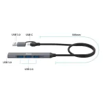 STANDARD 9701 HUB USB-C UCA Adapter Cable USB-C To USB 3.0 With Four Ports HUB And High Speed For Multi Devices 0.5M