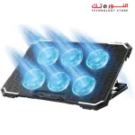 Standard ICE-06N Gaming Laptop Cooling Pad Stand – 6x Blue Led Fans – Iron Mesh – 2 x USB – Support 12 UP to 17 Inch | Black