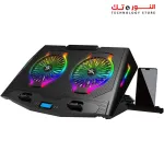 Standard ICE-07 Gaming Laptop Cooling Pad Stand with Mobile Holder – 2*RGB BIG Fans – LCD Screen – 2*USB - Suitable for 12-17 inch laptops