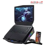 Standard ICE-07 Gaming Laptop Cooling Pad Stand with Mobile Holder – 2*RGB BIG Fans – LCD Screen – 2*USB - Suitable for 12-17 inch laptops