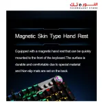 AULA F2088 Mechanical Gaming Keyboard, with Media Control Knob, Removable Wrist Rest, White LED Backlight, 104-Keys Anti-Ghosting Wired PC Gaming Keyboards