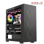 Xander CASE Hulk 4 ARGB Fans & ARGB Mesh Mid Tower Gaming Case + PSU 600W 80+ - Black