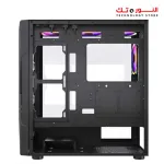 Xander Velox Gaming Case Mid Tower 4 Fan RGB CONTROLLER Black + PSU 600W +80 PLUS WHITE fixed cable
