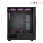 Xander Velox Gaming Case Mid Tower 4 Fan RGB CONTROLLER Black + PSU 600W +80 PLUS WHITE fixed cable