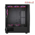 Xander Velox Gaming Case Mid Tower 4 Fan RGB CONTROLLER Black + PSU 600W +80 PLUS WHITE fixed cable