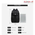 RAHALA Backpacks Bng-128 - 15.6 Inches Laptop Capacity - Water Resistant - Anti Scratch - Strong Strap - 11 inches Tablet Capacity - Bottle Pocket - USB Connector