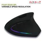 [G-5000] Rechargeable Ergonomic Vertical Wireless Mouse, (2 in 1) Bluetooth & 2.4GHz