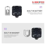 GODOX LITEMONS LED6R RGB Camera Light, 1800mAh Rechargeable Led Video Light
