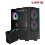 AEROCOOL B508A ARGB Flow + Lux 650w 80 Plus BRONZE Mid Tower Case