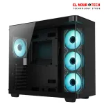 AEROCOOL P500C BLACK V1 Mid-Tower Case with 4FAN ARGB + AERO BRONZE 750W PSU