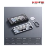 ONIKUMA MT501 Silent 3-Mode Wireless Gaming Keyboard Membrane 75% (Bluetooth 5.0/ Wireless/USB-C) Rechargeable Gaming Keyboard
