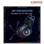 ONIKUMA X92 RGB Wired Gaming Headset - Black