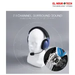 REDRAGON SKULD PRO H87BG WIRELESS - Bluetooth - Wired Gaming Headset Gray - Blue