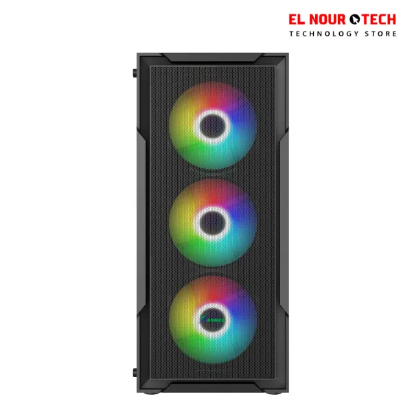 Xander CASE Hulk 4 ARGB Fans & ARGB Mesh Mid Tower Gaming Case With PSU 700W 80+ - Black