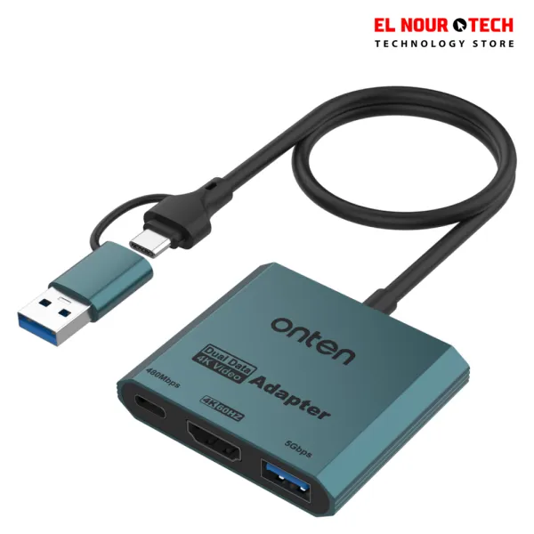 مفردة ONTEN HUB-OTN-UCA303 USB-C and USB-A to HDMI 4K 60Hz Adapter