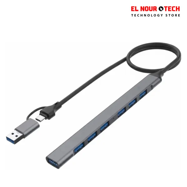 Standard Type-C/USB 3.0 To 7 Port USB HUB – Supper Slim – Up to 5Gbps | UCA9702