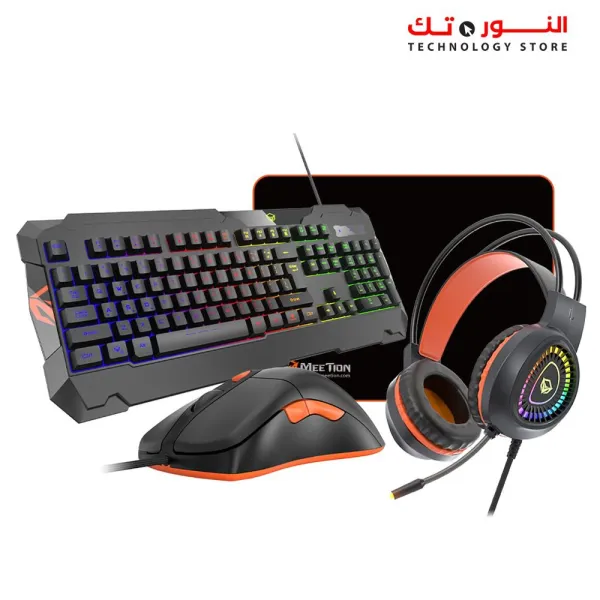 Meetion C505 (4 IN 1) Mouse+Arabic Keyboard+Headset+Mouse Pad Gaming Combo Kits