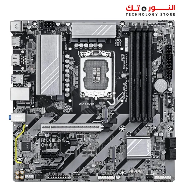 GIGABYTE B860M D3HP Motherboard - Intel Core Ultra Series CPUs, 4+1+2+1 Phases VRM, up to 9066MHz DDR5, 2xPCIe 4.0 M.2, GbE LAN, USB 3.2 Gen 1