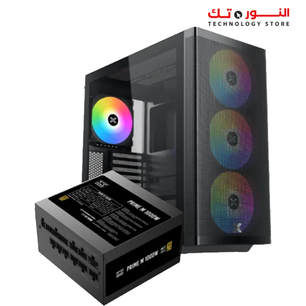 Xigmatek Osiris 140mm ARGB BTF + Prime 1000W 80+ Gold Atx 3.1 Pcie 5.1 Super Tower Case