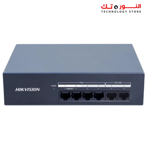 HIKVISION SWICH  DS-XS06G-P CCTV POE 4+2UPLINK - 4 Port Gigabit Unmanaged POE Switch